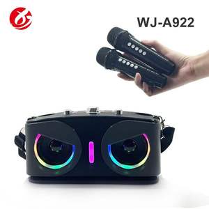 Altoparlante Karaoke WJ-A922 con 2 Microfoni, Speaker Wireless Portatile con Luce LED Atmosferica, Doppio Microfono per Campeggio, Feste e Karaoke all'Aperto - Product Image 5