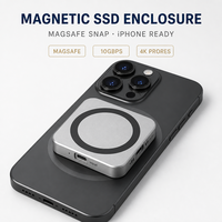 Carcasa Externa MagSafe SSD M.2 NVMe de 10 Gbps y 2 TB con PD de 100 W, Tipo C, Refrigeración por Ventilador, Almacenamiento para iPhone, Venta al por Mayor