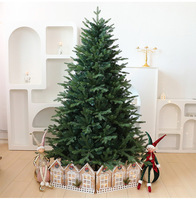 Künstlicher PE-Weihnachtsbaum mit dichten, realistischen Kiefernzweigen, verschiedene Größen, vorbeleuchtet mit warmen LED-Lichtern, für Innenräume, Zuhause, Partys und Feiertagsdekoration