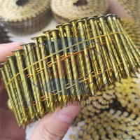 Clous de toiture en bobine galvanisés HF, clous en acier inoxydable en bobine 2,3x45mm, clous de bardage en bobine à revêtement jaune, vis en fil soudé
