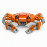 Set de Bloques de Construcción de Cangrejo Mini Personalizado, Modelo 3D DIY, Juguete de Construcción con Carcasa Translúcida, Ladrillos STEM, Marca Privada, Decoración, Regalo para Niños