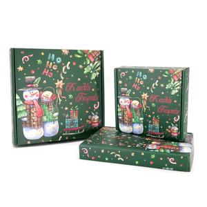 Boîtes d'emballage de biscuit de Noël de papier enduit brillant de fournisseur Fenêtre sûre de nourriture a découpé l'impression faite sur commande disponible - Product Image 6