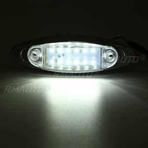 10 pièces 12V 24V 12 LED Feu de position latéral, Clignotant, Feu arrière, Feu de signalisation pour Voiture, Camion, Remorque, Bus, Bateau, Camionnette, Caravane - Product Image 2