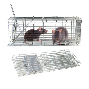 Piège à rats en fil métallique pliable automatique réutilisable en gros, Cage-Rat-Traps, Cage à pièges à rats - Product Image 1