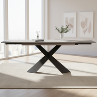 Table à manger extensible multifonctionnelle avec rail coulissant rétractable et mécanisme télescopique robuste