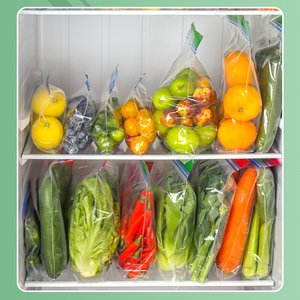 Emballages en plastique recyclables personnalisés, étanches à l'humidité, à fermeture autocollante, transparents, à double fermeture éclair, sacs alimentaires refermables en PE pour supermarchés - Product Image 2
