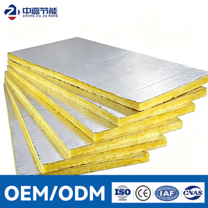 Panneau de toiture ignifuge pour la construction industrielle, isolation en laine de verre avec feuille d'aluminium, plaque carrée moderne - Product Image 1