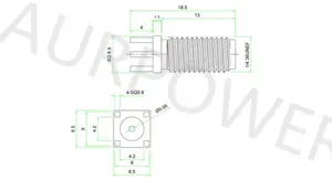 Adaptateur de connecteur RF droit, montage PCB, SMA, prise femelle