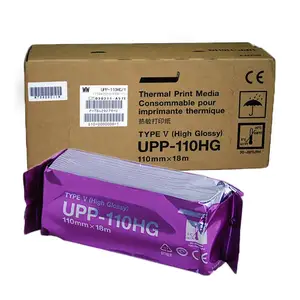 Medis UPP 110hg Ultrasound tinggi Glossy Usg kertas termal untuk Sony