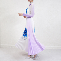 Ensemble jupe plissée extensible pour femme, taille unique, imprimé tendance, deux pièces, qualité supérieure, directement de l'usine, dernière collection