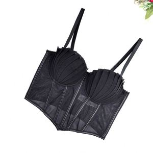 Abito Vintage estivo in pizzo a maglia sottile Sexy da donna con corsetto <span class=keywords><strong>imbottito</strong></span> <span class=keywords><strong>imbottito</strong></span> <span class=keywords><strong>reggiseno</strong></span> da donna <span class=keywords><strong>trasparente</strong></span> con canotta arricciato - Product Image 2