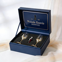 Boîte à couvercle magnétique personnalisée de qualité supérieure avec bandoulière, boîte rigide de luxe pour ustensiles à vin, verre à champagne, avec rembourrage en mousse EVA