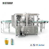 Ligne de production automatique de remplissage et de sertissage de canettes 1000-5000 canettes/h, machine de mise en conserve pour bière, boissons, kombucha, en acier inoxydable SUS304