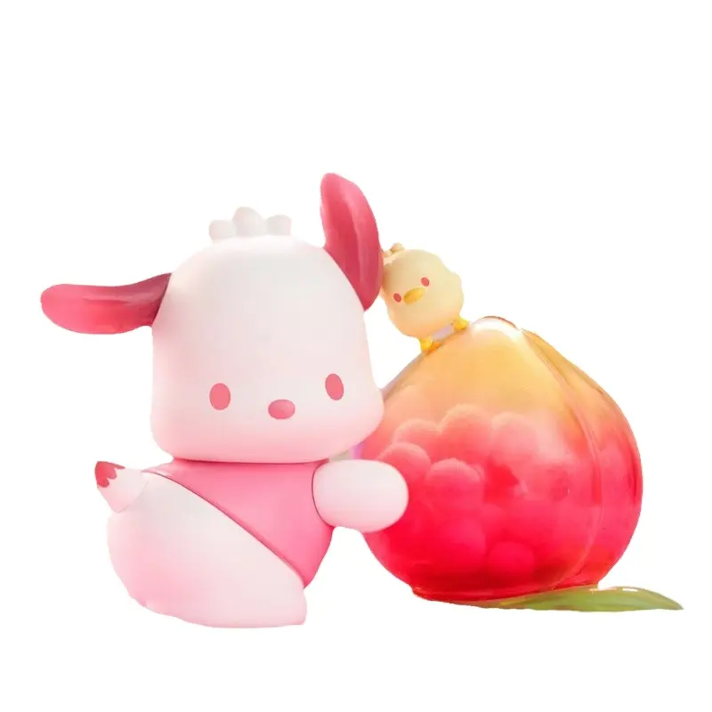 Vente en gros de personnages de dessins animés série Peach Kawaii Boîte aveugle Anime Figure Boîte mystère Cadeaux d'anniversaire et de Noël