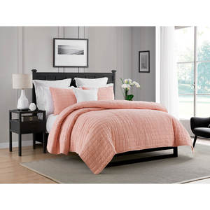 مجموعات لحاف ناعم للغاية بأقل سعر 3 قطع مجموعات لحاف مفرش سرير ميكروفايبر مغسول مجعد للسرير - Product Image 3