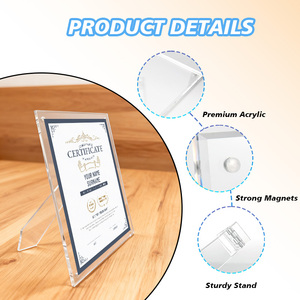 Freestanding từ <span class=keywords><strong>acrylic</strong></span> đứng khung ảnh, thích hợp cho trang trí nội thất, hiển thị hình ảnh, máy tính để bàn trang trí và món quà sinh nhật - Product Image 6