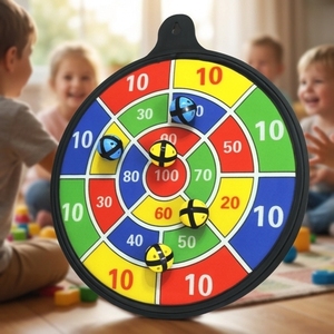Indoor Kids <b>Dart</b> Game Child Safe <b>Dart</b> Game OEM Safety Eco-friendly 16" Magnetic Dartboard - Product Image 1
