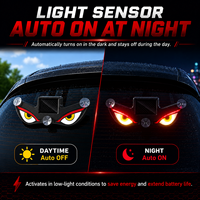 Lumière ambiante LED sans fil pour voiture, recharge solaire, lumière décorative œil de démon pour fenêtre de véhicule