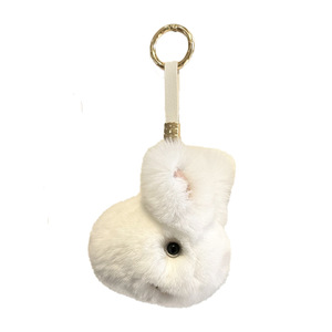 Cute Dead Rex Rabbit Fur Keychain Mini Yutu Bag Pendant Stylish Plush with Soft Feature