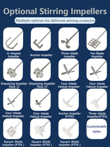 OEM AM300S-H Elektrischer Rührer mit Sanftanlauf-Funktion aus Edelstahl SS304, 50~40000ml Kapazität für Laborflüssigkeitsmischung - Product Image 4