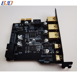 5 USB 3.2 PCI-E 1X mở rộng riser thẻ với 3 Type-A + 2 Type-C Kết nối 19pin ổ cắm 5gbps với SATA 15pin cổng điện - Product Image 6