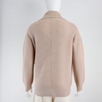 Pull-over à col polo en laine mérinos mérinos tricoté sur mesure quatre pièces à fermeture éclair