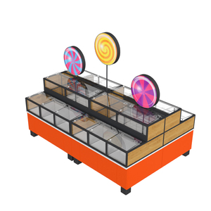 Isla de Exhibición de Dulces Moderna para Supermercado, Estante de Alimentos a Granel de Doble Cara con Contenedores Acrílicos Transparentes - Product Image 5