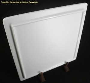 Gourmet Restaurant Hotel Serving <strong>Plate</strong> Melamine Food-Grade Flat Dessert <strong>Plate</strong> Europe Wedding Party <strong>Square</strong> <strong>Setting</strong> Frosted - Product Image 3