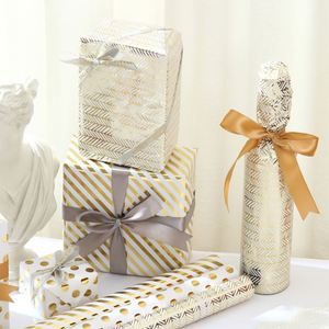 Wholesale 80gsm Valentine's Day Metallic <b>Paper</b> 43*300cm Gift Luxury Custom Packaging <b>Wrapping</b> <b>Paper</b> Roll - Product Image 3