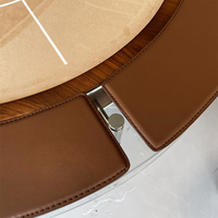 Table de jeu de société légère et luxueuse personnalisable Texas Hold'em Table de poker ovale en verre pour 8 personnes pour meubles de divertissement
