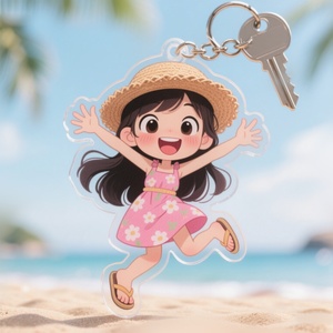 Llavero de Acrílico Transparente Personalizable con Personaje de Anime y Logotipo Personalizado, Acabado Pulido para Exhibición Promocional - Product Image 3