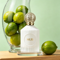 Botol Parfum Kaca 100ml Bergaris Vertikal dengan Tutup Sekrup Emas dan Pompa Semprot, Sablon Sutra