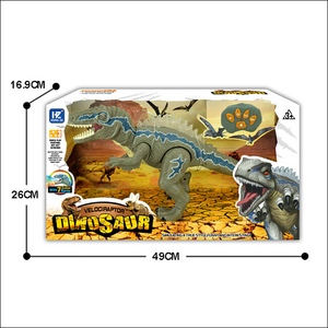 Jouets de <span class=keywords><strong>dinosaure</strong></span> <span class=keywords><strong>Velociraptor</strong></span> télécommandés en plastique pour enfants, multifonctionnels, électriques, avec pulvérisation et lumière colorée - Product Image 4