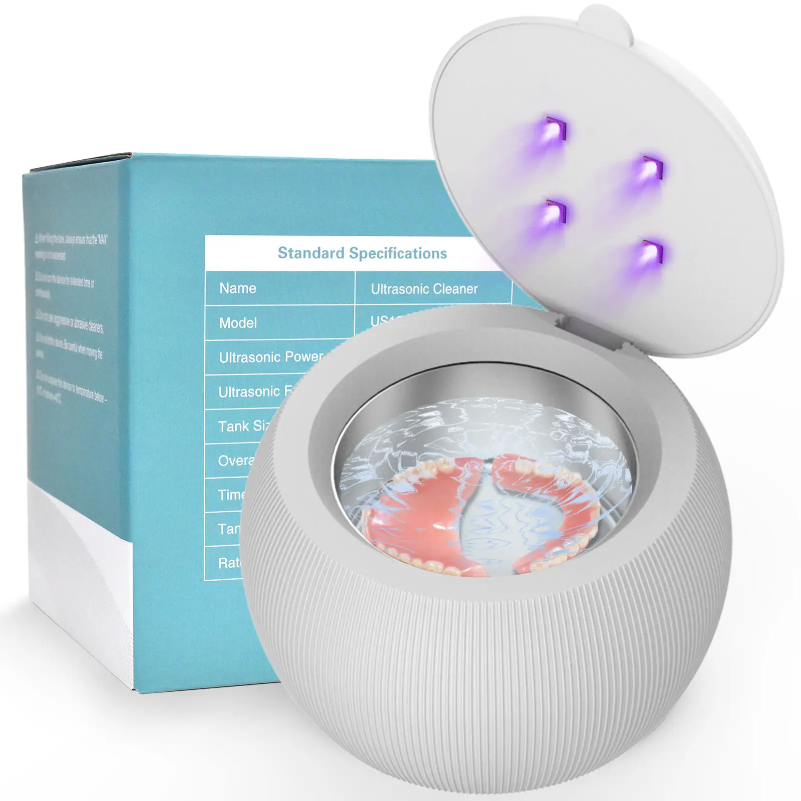 Taşınabilir kutu diş diş telleri makinesi protez ultrasonik temizleyici UV