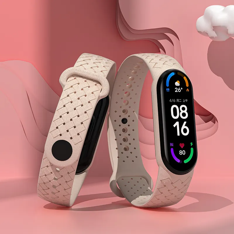 Xiaomi Mi Band 7クイック交換スポーツ通気性ソロループCorreaNFC Miband 6 54ストラップ用プレミアムシリコンリストブレスレット