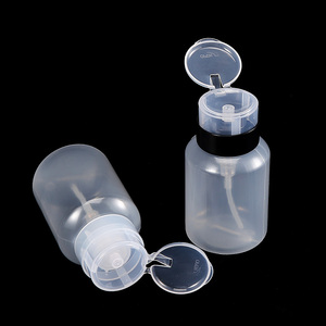 250ml Locking Pump Dispenser Bottle Empty UV Gel Polish Cleaner <b>Nail</b> Remover Makeup Container - Product Image 3