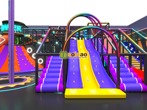 สถานที่เล่นสนุกครบวงจร Neon Dazzle สไลเดอร์วนเวียนสีสันสดใส แทรมโพลีน บ่อบอลแบบอินเทอร์แอคทีฟ สำหรับทุกเพศทุกวัย ทันสมัย ได้รับมาตรฐาน TUV/CE - Product Image 6