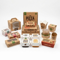 Cajas de Papel Kraft para Hamburguesas y Hot Dogs, Desechables, de Doble Pared, Ecológicas, de Grado Alimenticio, Impresas Personalizadas, al por Mayor para Llevar