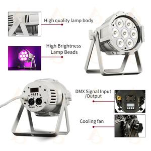 Équipement d'éclairage de scène, mini projecteur LED PAR 7 pièces, RGBW DMX512, projecteur PAR en aluminium moulé - Product Image 2