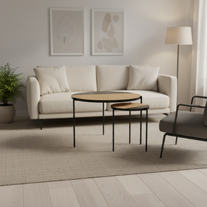 Table basse imbriquée moderne de luxe Conception unique de trous Meubles de salon durables faits à la main pour la maison Villa Hôtel Appartement Utilisation - Product Image 4