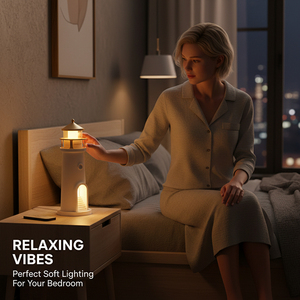 Luce Ambientale Intelligente Moonlit Beacon |   Lampada Proiettore ABS Design Faro con Controllo App e Telecomando per Camera da Letto - Product Image 5