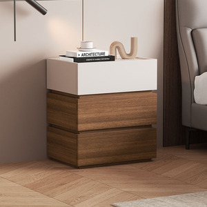 ตู้ลิ้นชักไม้ข้างเตียงและโต๊ะข้างเตียงทันสมัย<span class=keywords><strong>3</strong></span>ลิ้นชักหรูหราเรียบง่ายเป็นมิตรกับสิ่งแวดล้อม - Product Image 4