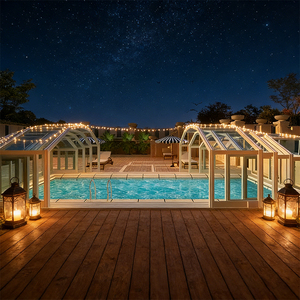Cubierta Retráctil Premium <span class=keywords><strong>para</strong></span> Piscina, con Marco de Aluminio Revestido, Protección UV, <span class=keywords><strong>para</strong></span> Uso en Todo Tipo de Clima, <span class=keywords><strong>para</strong></span> <span class=keywords><strong>Piscinas</strong></span> en Patios Traseros - Product Image 2