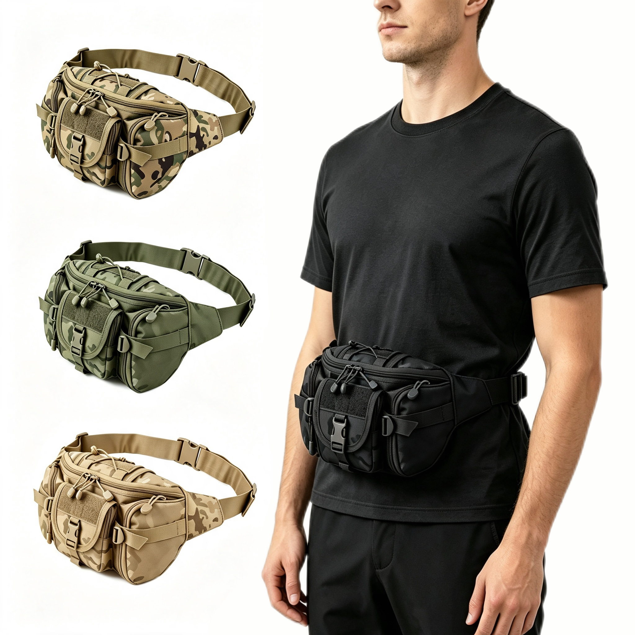 Tactical Fanny Pack Multi Pockets Waist Bag
