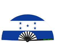 Éventails pliables à main avec drapeau de la Guadeloupe, grands éventails pour la danse en ligne, les mariages en plein air et les fêtes