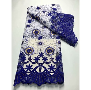 Tissu à paillettes personnalisé <span class=keywords><strong>moins</strong></span> <span class=keywords><strong>cher</strong></span> au design africain brodé de tulle paillettes broderie de paillettes tissu en dentelle pour robe de femme - Product Image 3