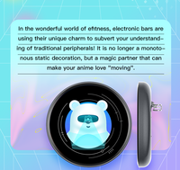 Badge électronique portable 1.85 avec chargement magnétique pour cosplay, événements Comic Con, événements pour fans, prise en charge de la personnalisation pour photos, musique, vidéos