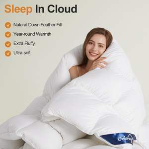 لحاف/بطانية محشوة بريش البط عالي الجودة، مبطنة بأسلوب صندوقي للمنزل - Product Image 2