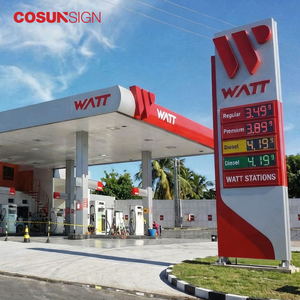 Affichage LED à 7 segments irréguliers pour prix du carburant, panneau numérique personnalisé pour station-service, étanche IP65, pour extérieur - Product Image 3