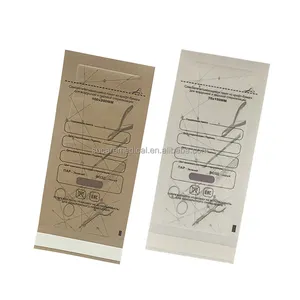 White & Brown Craft Paper 75MM X 150MM Self-Adhesive Flat Sterilization Bags for Beauty Salon